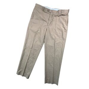 Roundtree & Yorke‎ Mens 40x32 Taupe Dress Pants Easy Care Flat Front Classic
